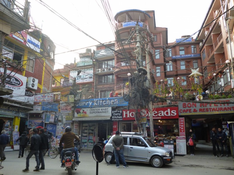 Utcakép Katmanduban